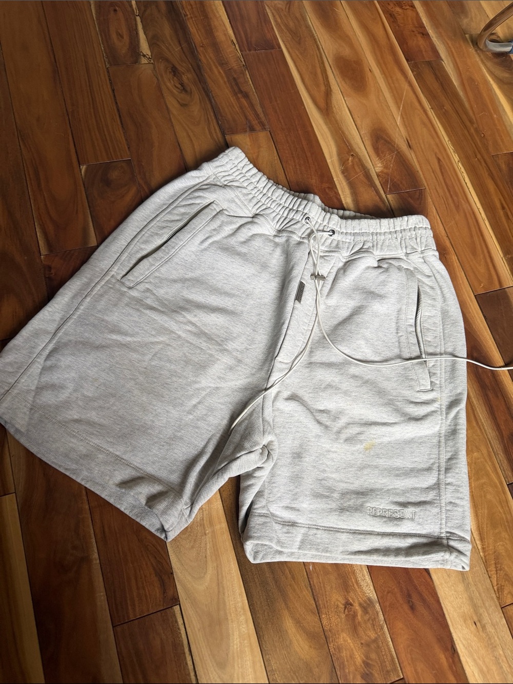 Represent blanks Men's Light Gray Athletic Fleece Drawstring Shorts